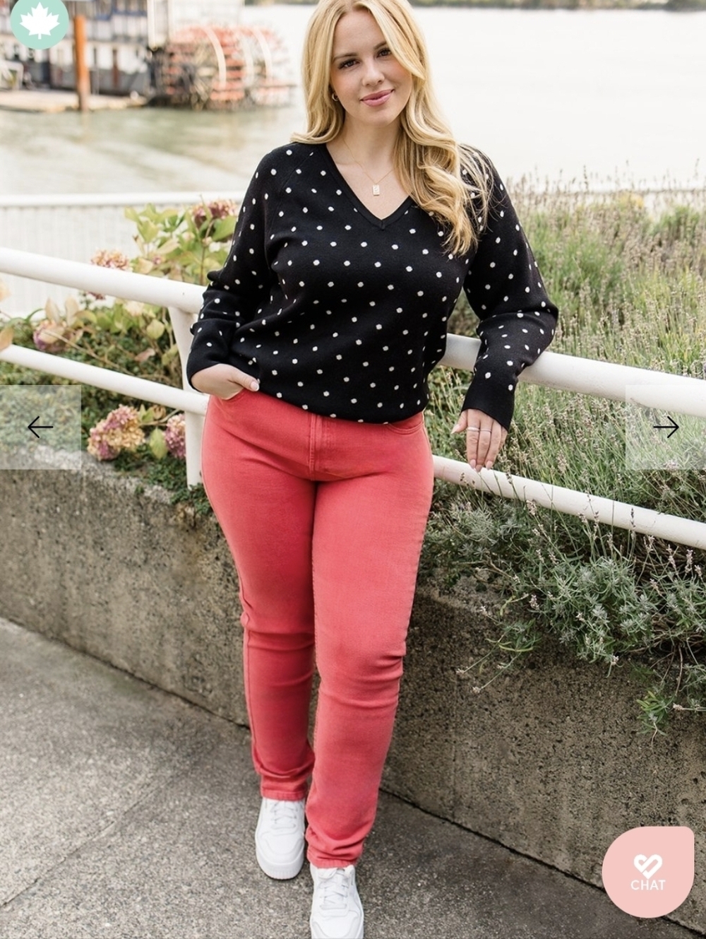 ONLY Women's Bright Red Cropped Jeans